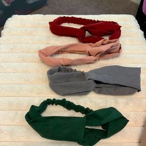 Knotted design hair bands velvet